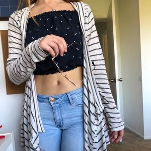 Striped hooded sweater